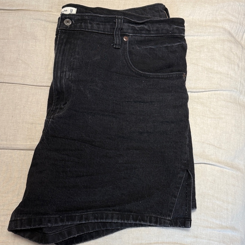 Abercrombie & Fitch Black Jean Shorts - Picture 3 of 4
